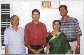 Ramesh with his parents