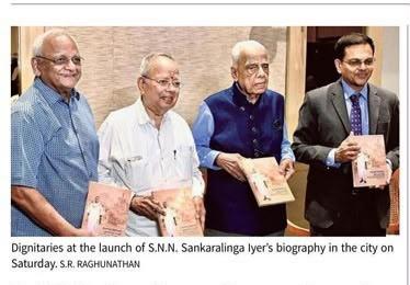 Biography of SNN Sankaralinga Iyer released